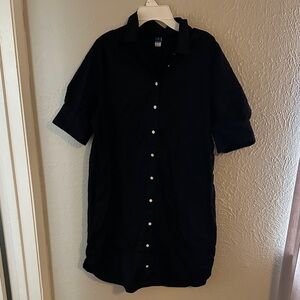 Old Navy Women's Black Button-Down Dress